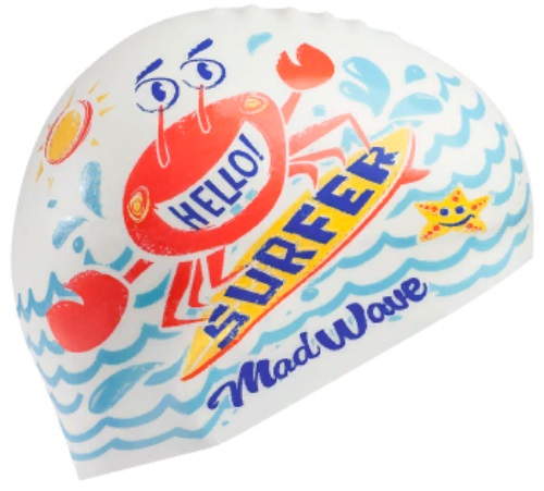 Шапочка для плавания Madwave SURFER Junior белый_2