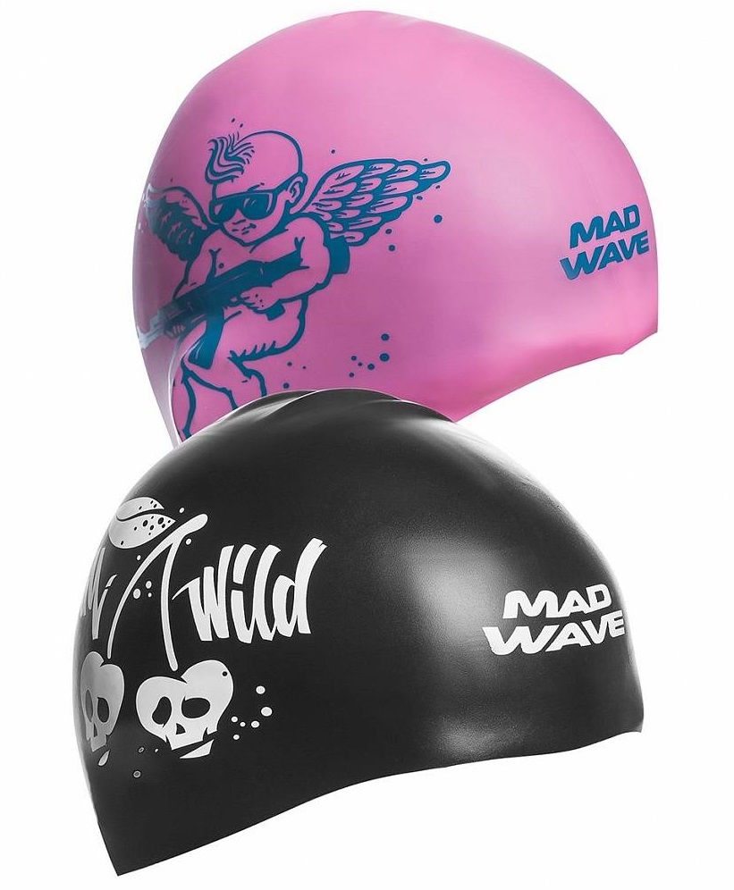 Шапочка для плавания Madwave STUPID CUPID reversible