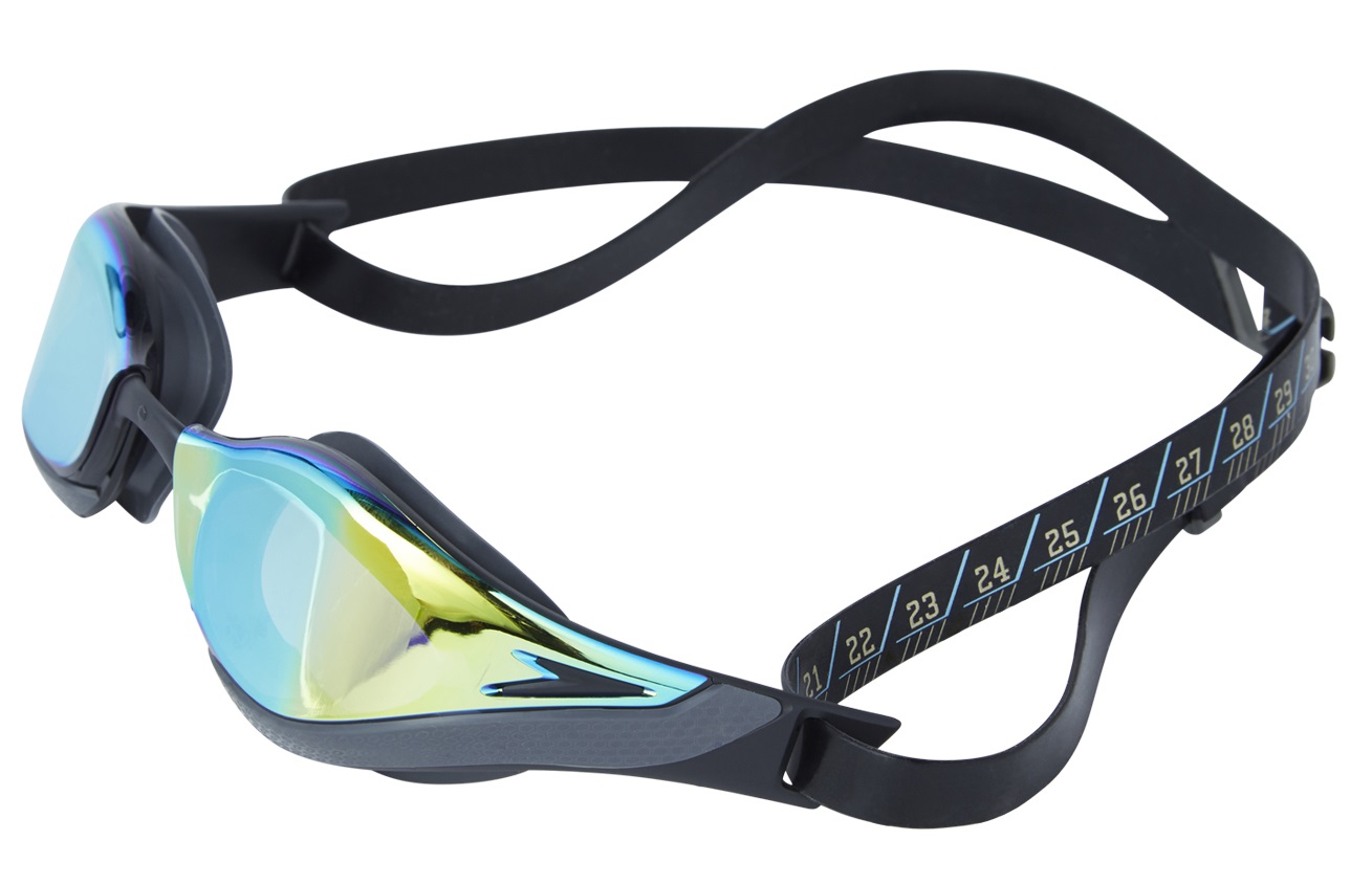 Очки для плавания Speedo Fastskin Pure Focus Mirror черный золотой_1