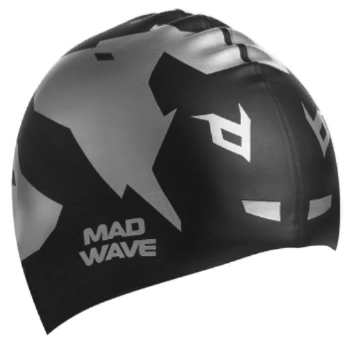 Шапочка для плавания Madwave WOLFS черный_1