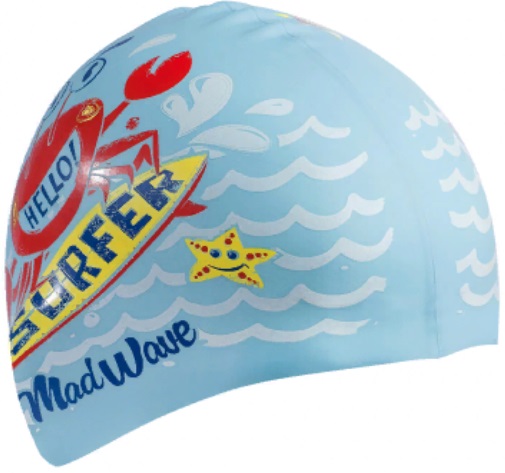 Шапочка для плавания Madwave SURFER Junior голубой_1
