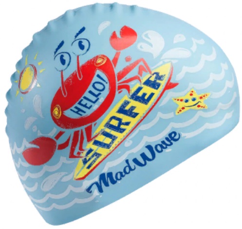 Шапочка для плавания Madwave SURFER Junior голубой_2