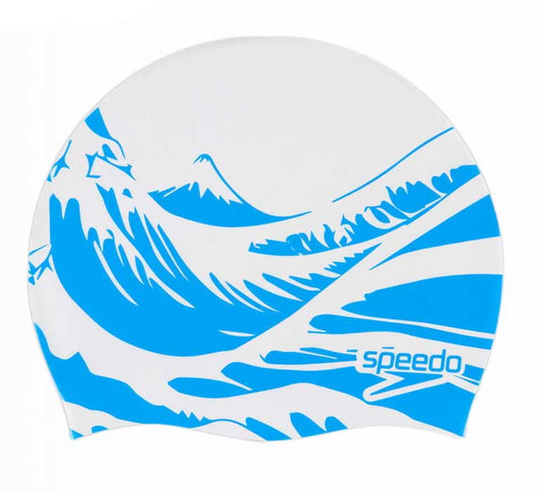 Шапочка для плавания Speedo Slogan Print Cap White/Blue
