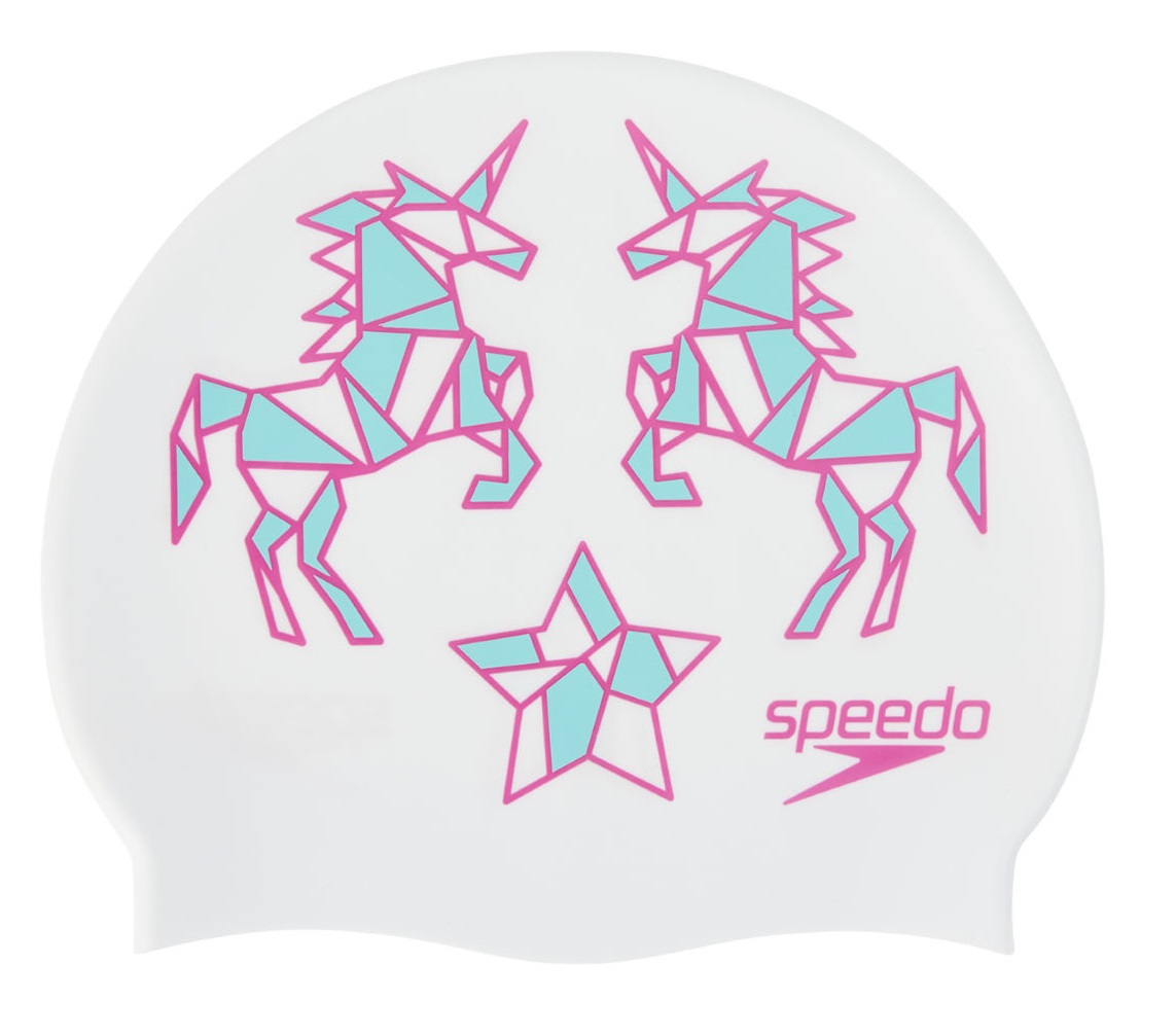 Шапочка для плавания Speedo Slogan Cap Junior White/Pink