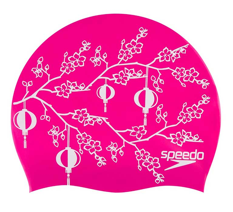 Шапочка для плавания Speedo Slogan Print Cap Pink/White