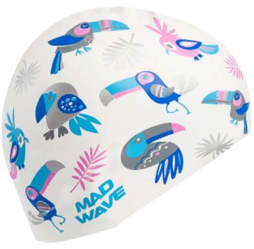 Шапочка для плавания Madwave PARROTS белый_2