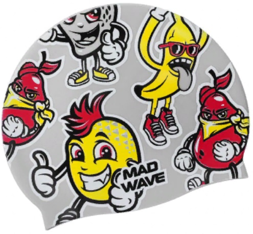 Шапочка для плавания Madwave FUN Junior серебряный
