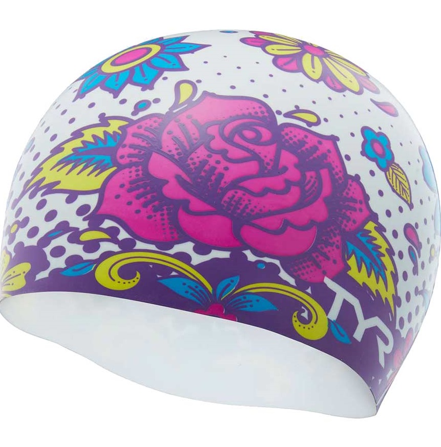 Шапочка для плавания TYR Flower Power Swim Cap