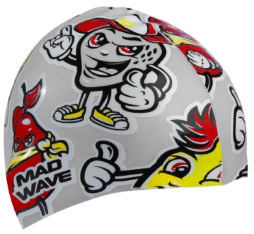 Шапочка для плавания Madwave FUN Junior серебряный_1