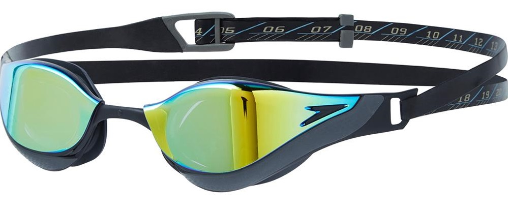Очки для плавания Speedo Fastskin Pure Focus Mirror черный золотой