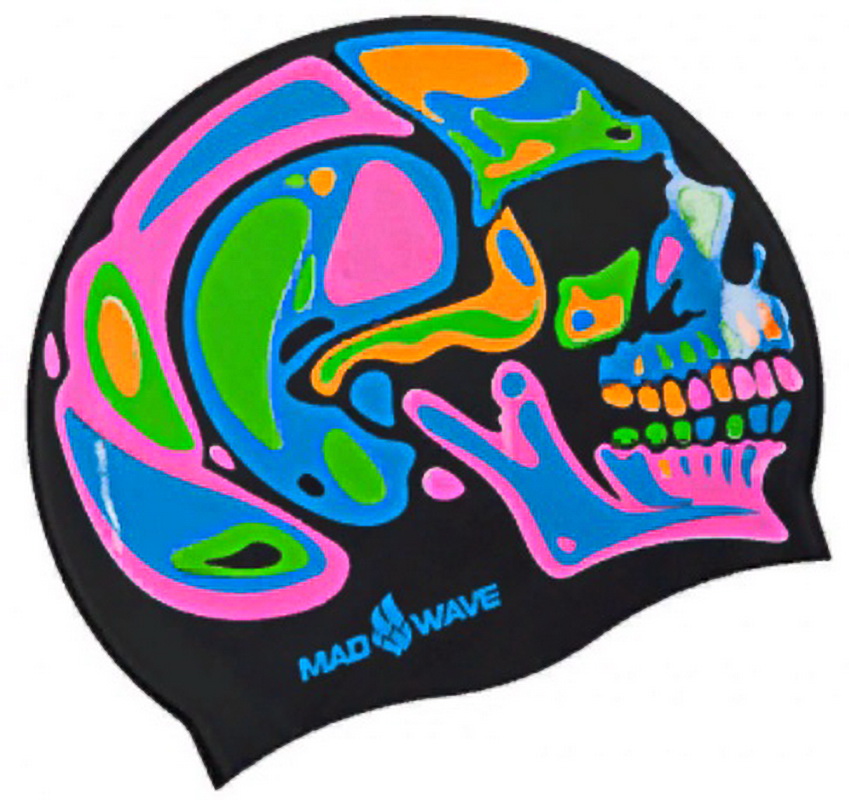 Шапочка для плавания Madwave RAINBOW SKULL