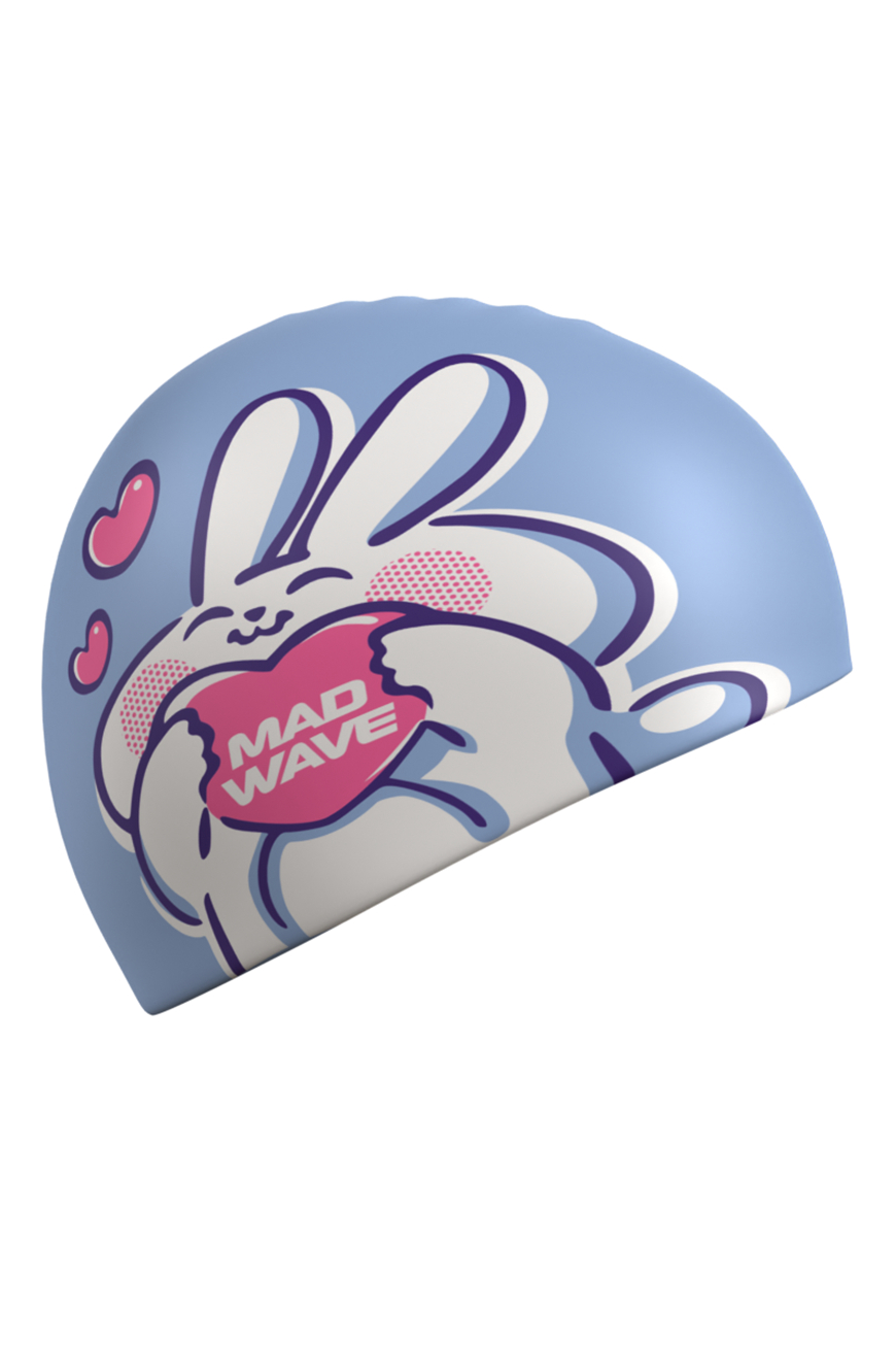 Шапочка для плавания Madwave Rabbit heart Junior