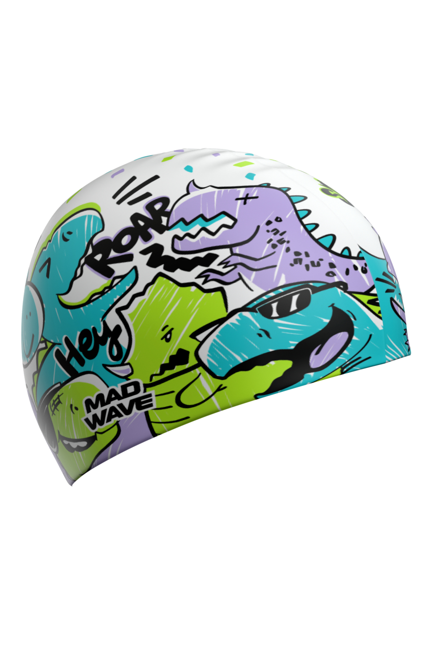Шапочка для плавания Madwave Dinos fun Junior