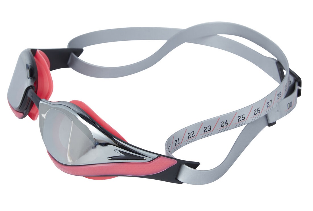 Очки для плавания Speedo Fastskin Pure Focus Mirror красный серый_1