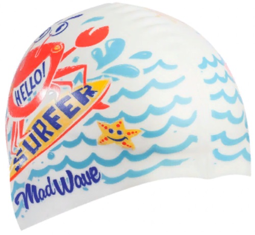 Шапочка для плавания Madwave SURFER Junior белый_1