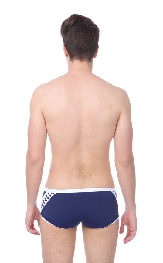 Плавки Arena TEAM STRIPE LOW WAIST SHORT синий белый_1