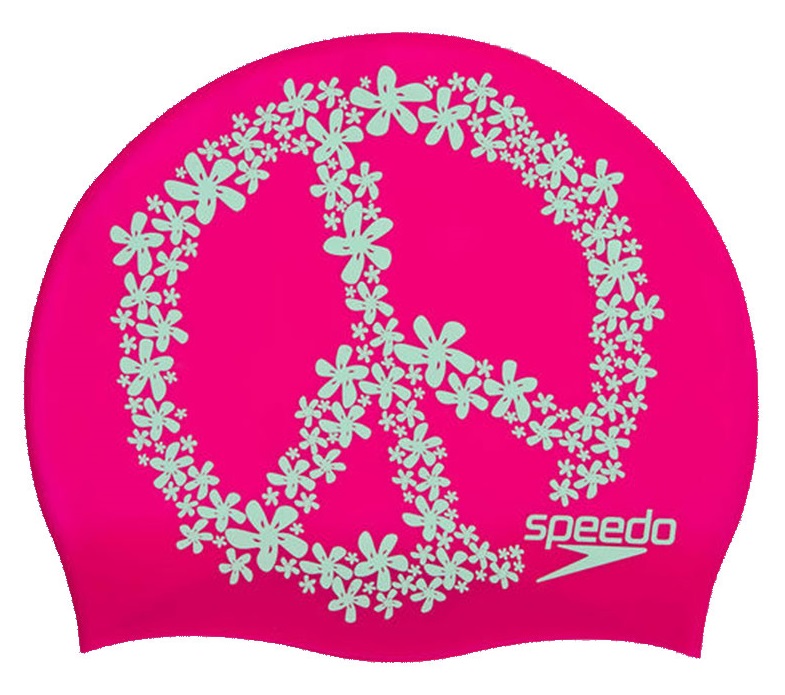 Шапочка для плавания Speedo Slogan Print Cap Pink/Green