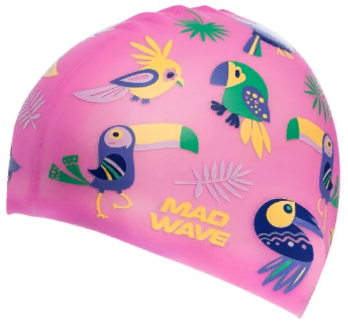 Шапочка для плавания Madwave PARROTS розовый_2