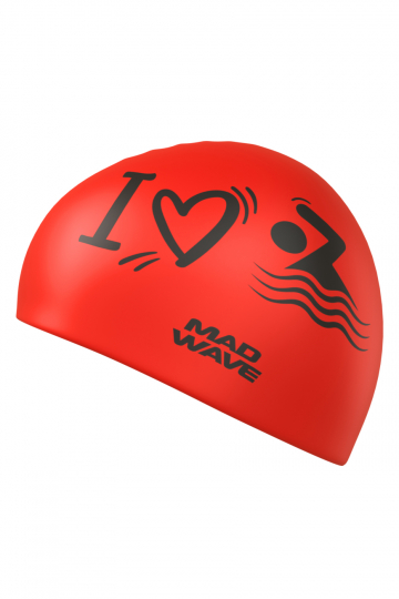 Шапочка для плавания Madwave LOVE SWIMMIMG