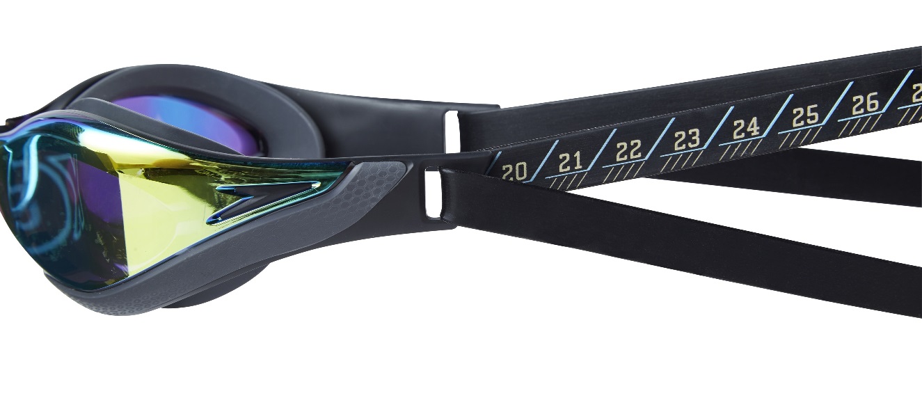 Очки для плавания Speedo Fastskin Pure Focus Mirror черный золотой_2