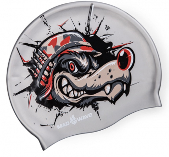 Шапочка для плавания Madwave Wolf Helmet Junior