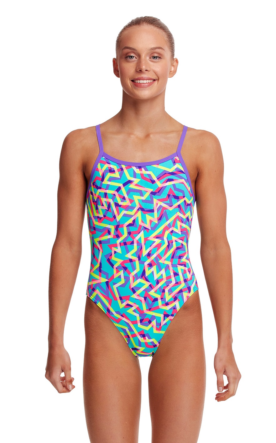 Купальник Funkita Mint Strips Single Strap One Piece Girl