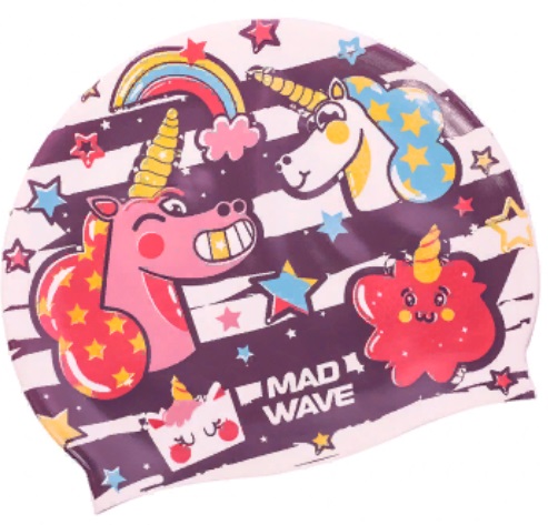 Шапочка для плавания Madwave UNICORN Junior коричневый