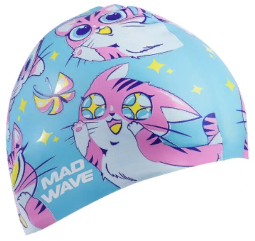 Шапочка для плавания Madwave FLUFFY Junior голубой_1