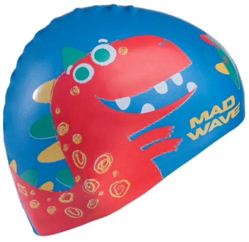 Шапочка для плавания Madwave DINO Junior темно-синий_3
