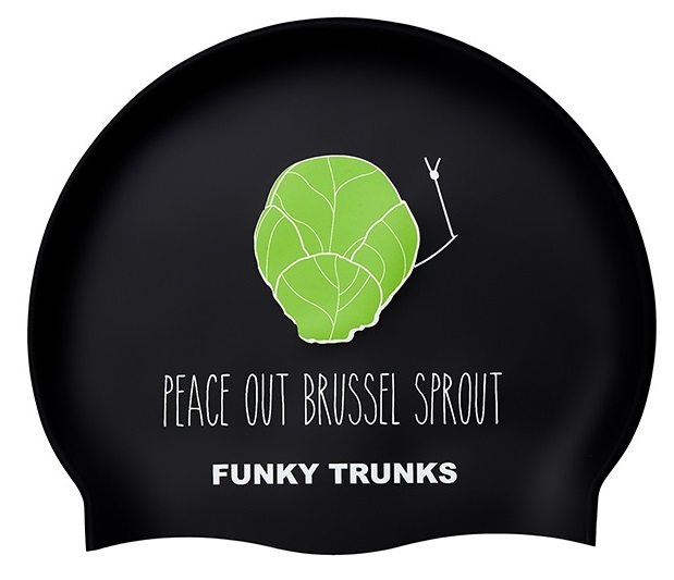Шапочка для плавания Funky Trunks Peace out brussel sprout