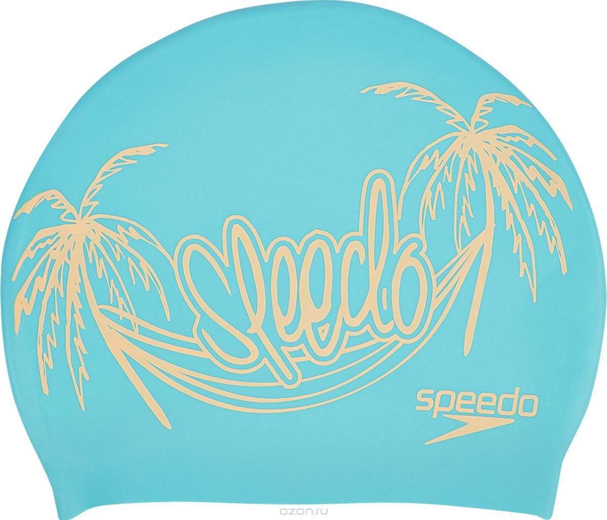 Шапочка для плавания Speedo Slogan Print Cap Bali Blue/Orange