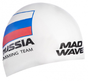 Шапочка для плавания Madwave SWIMMING TEAM белый
