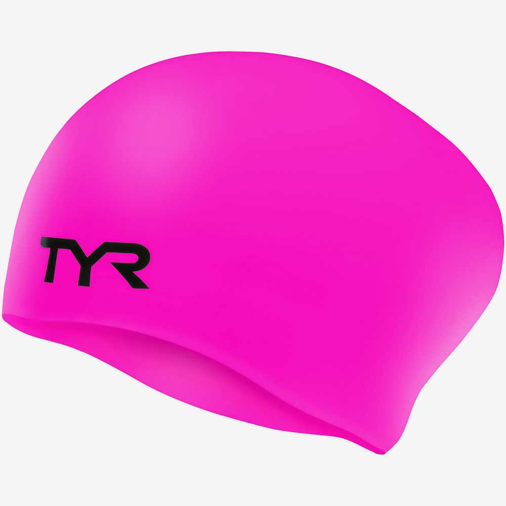Шапочка для плавания TYR LONG HAIR WRINKLE-FREE SILICONE JUNIOR CAP