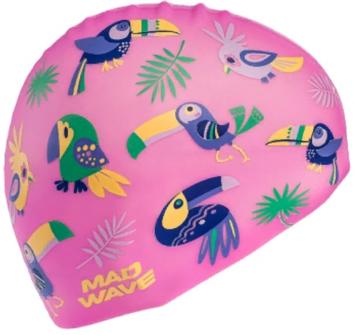 Шапочка для плавания Madwave PARROTS розовый_1