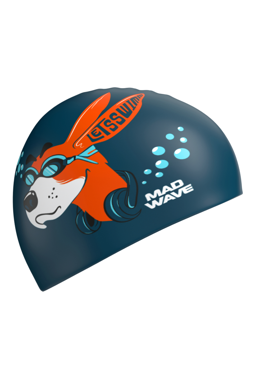 Шапочка для плавания Madwave Dog with goggles Junior