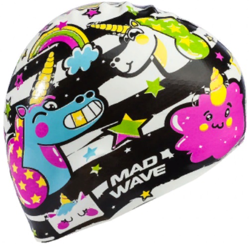 Шапочка для плавания Madwave UNICORN Junior черный_2