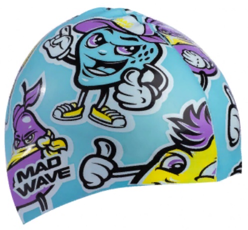 Шапочка для плавания Madwave FUN Junior голубой_1