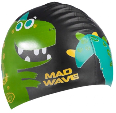 Шапочка для плавания Madwave DINO Junior черный_2