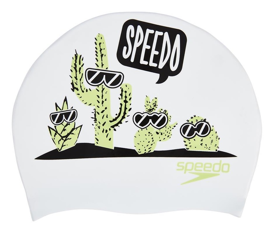Шапочка для плавания Speedo Slogan Cap Junior White/Green