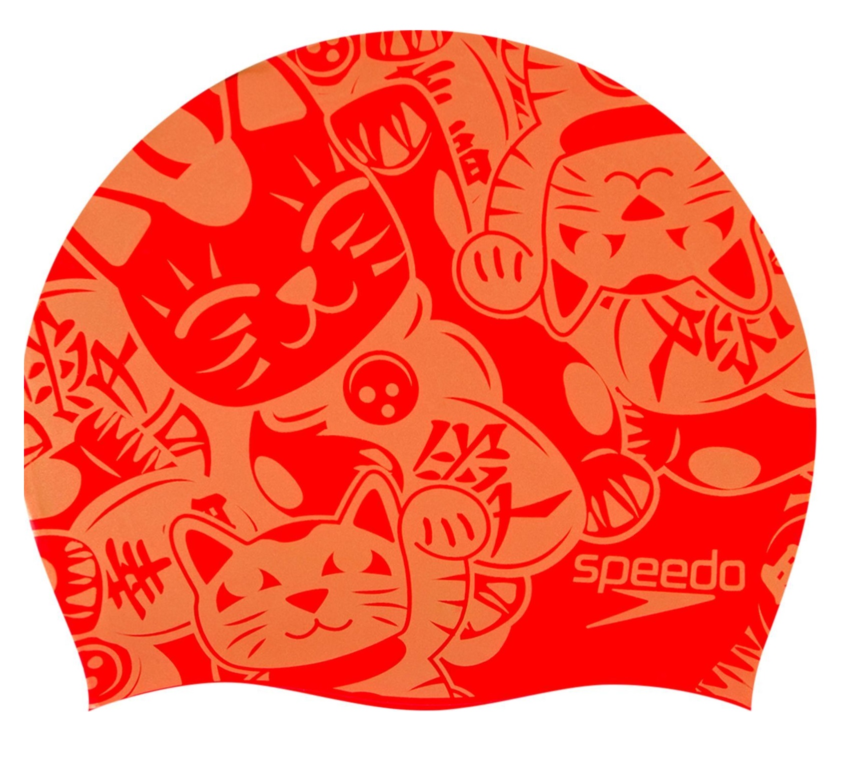 Шапочка для плавания Speedo Slogan Cap Junior Red/Gold