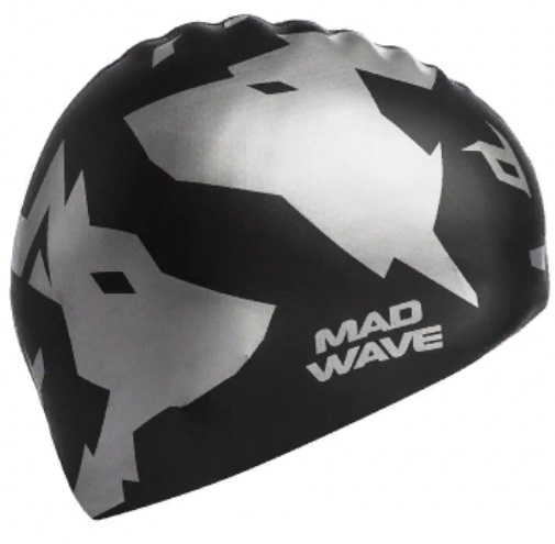Шапочка для плавания Madwave WOLFS черный_2