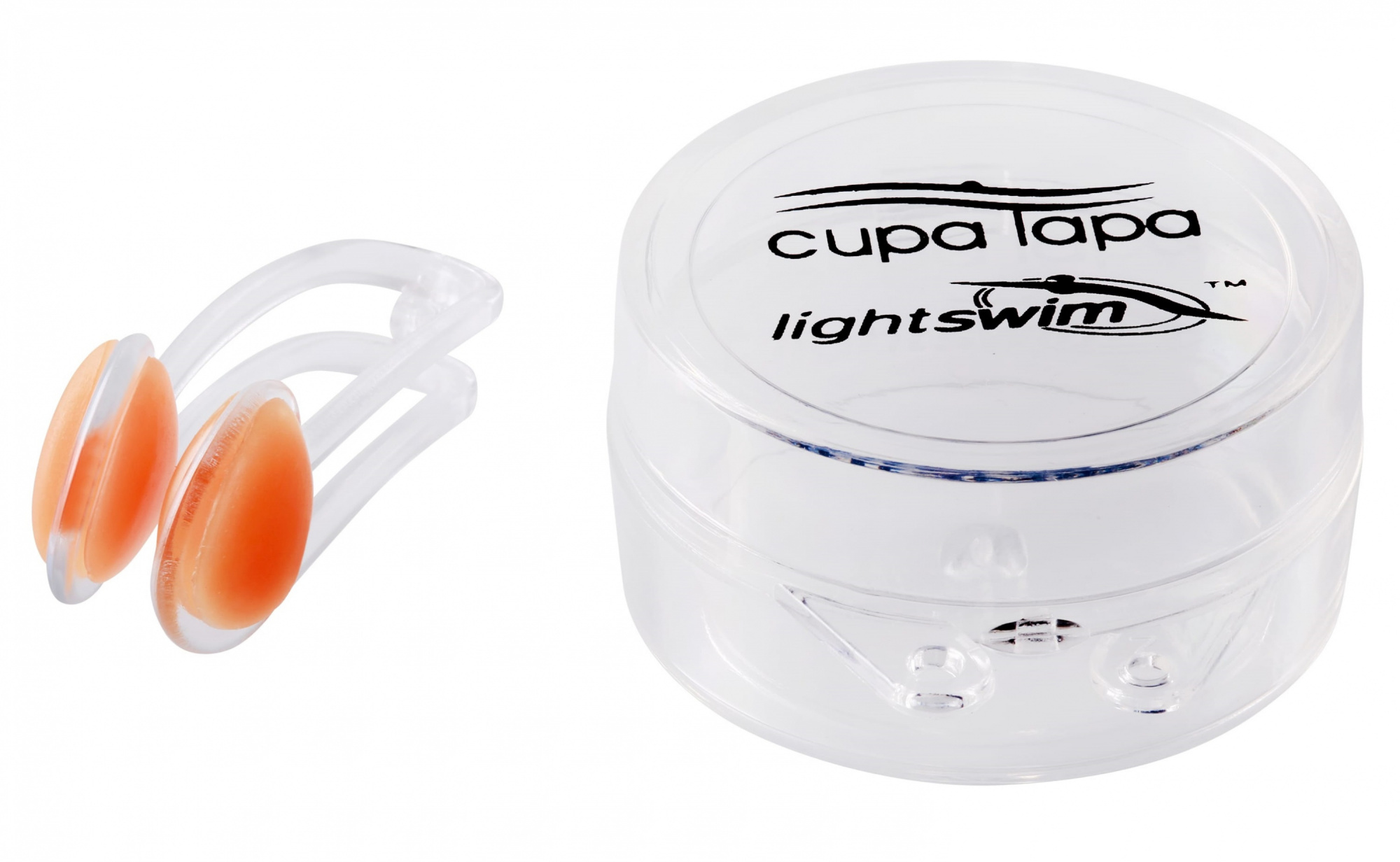 Носовой зажим Lightswim NC 9 оранжевый прозрачный